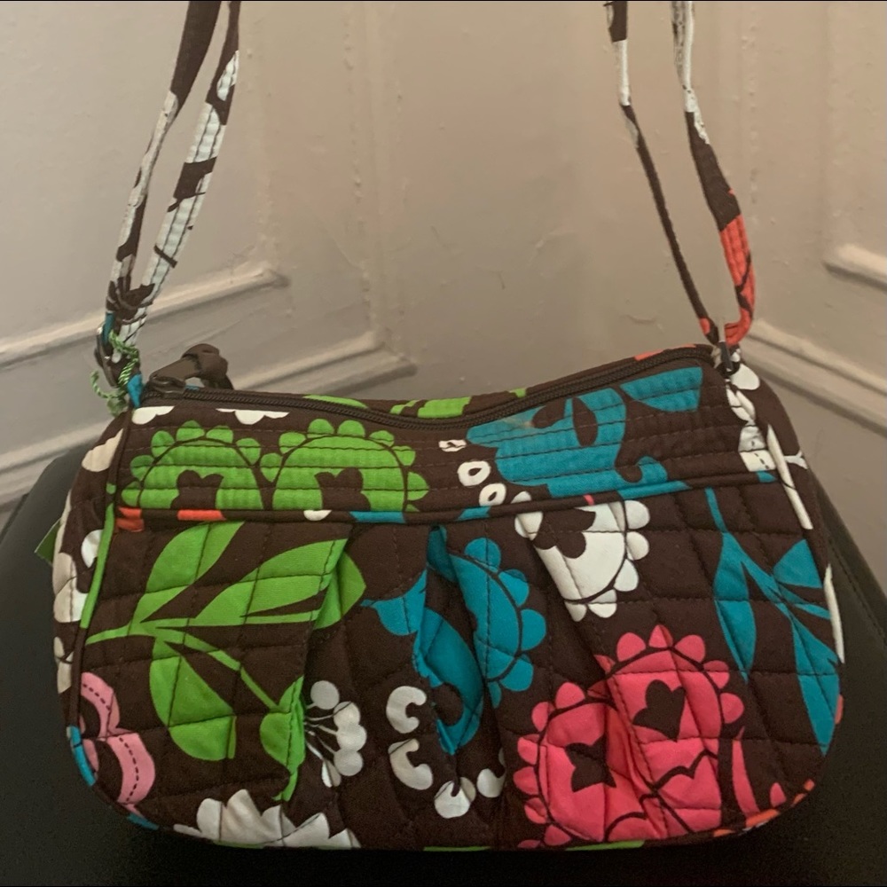 Vera Bradley Floral Convertible Frankie Handbag